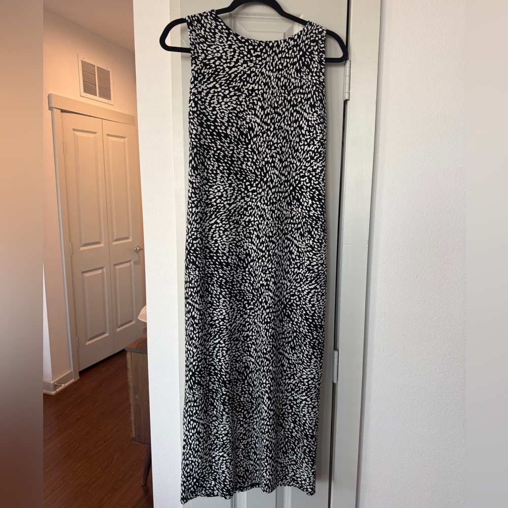 Vince Camuto Black and White Patterned Dress
